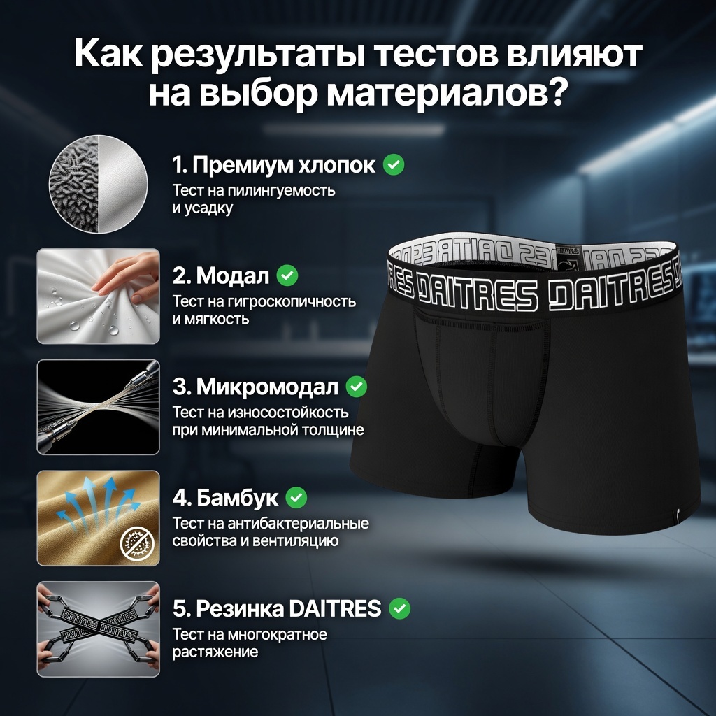 результаты тестов влияние на выбор материалов DAITRES