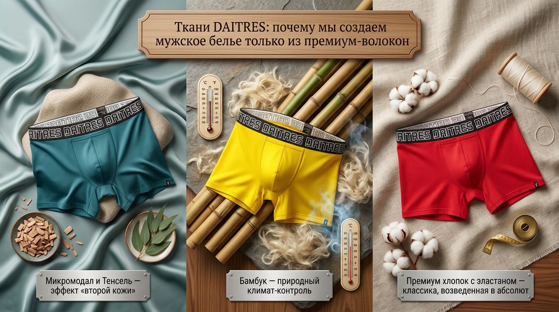 Ткани DAITRES - белье только из премиум-волокон